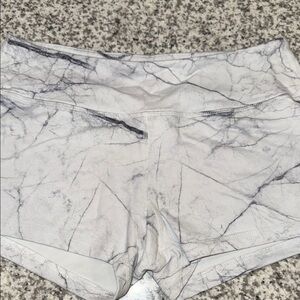 Savage Barbell White Marble Athletic Shorts
